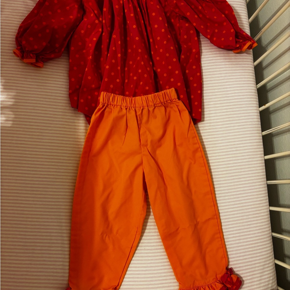 Petit Ami Red and Orange Kids Matching Set